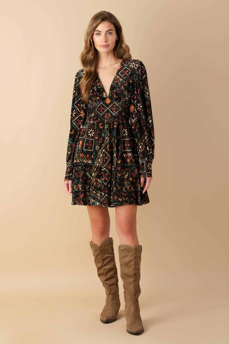 Finding Myself Velvet Woven Mini Dress