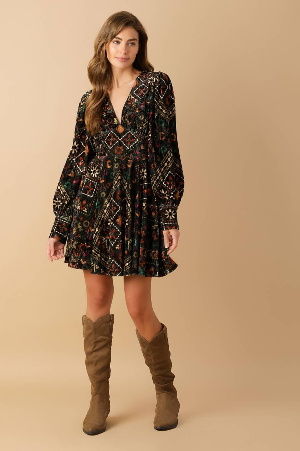 Finding Myself Velvet Woven Mini Dress
