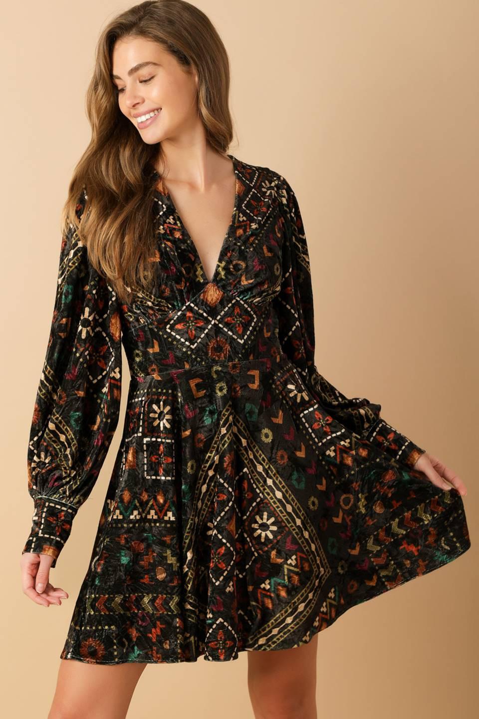 Finding Myself Velvet Woven Mini Dress