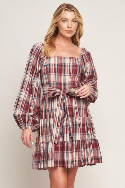 Honey Hug Plaid Mini Dress