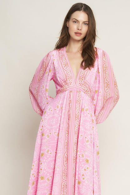 Ripples of Time Woven Maxi Dress