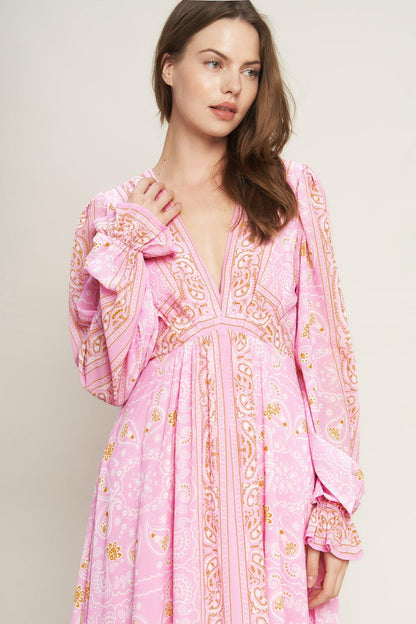 Ripples of Time Woven Maxi Dress