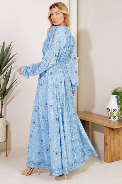 Ripples of Time Woven Maxi Dress