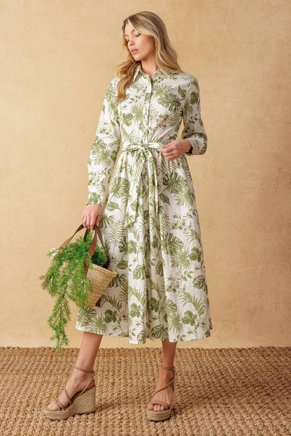 Want You Around Woven Midi Dress