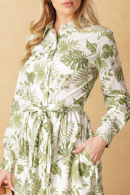 Want You Around Woven Midi Dress