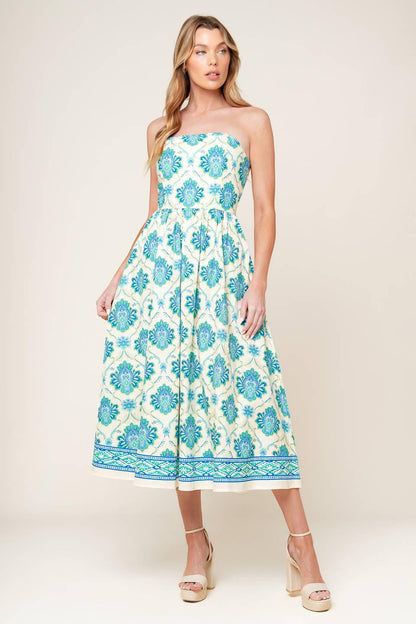 Thriving Poise Woven Midi Dress