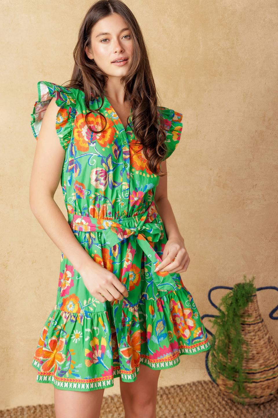 Brighter Days Woven Mini Dress