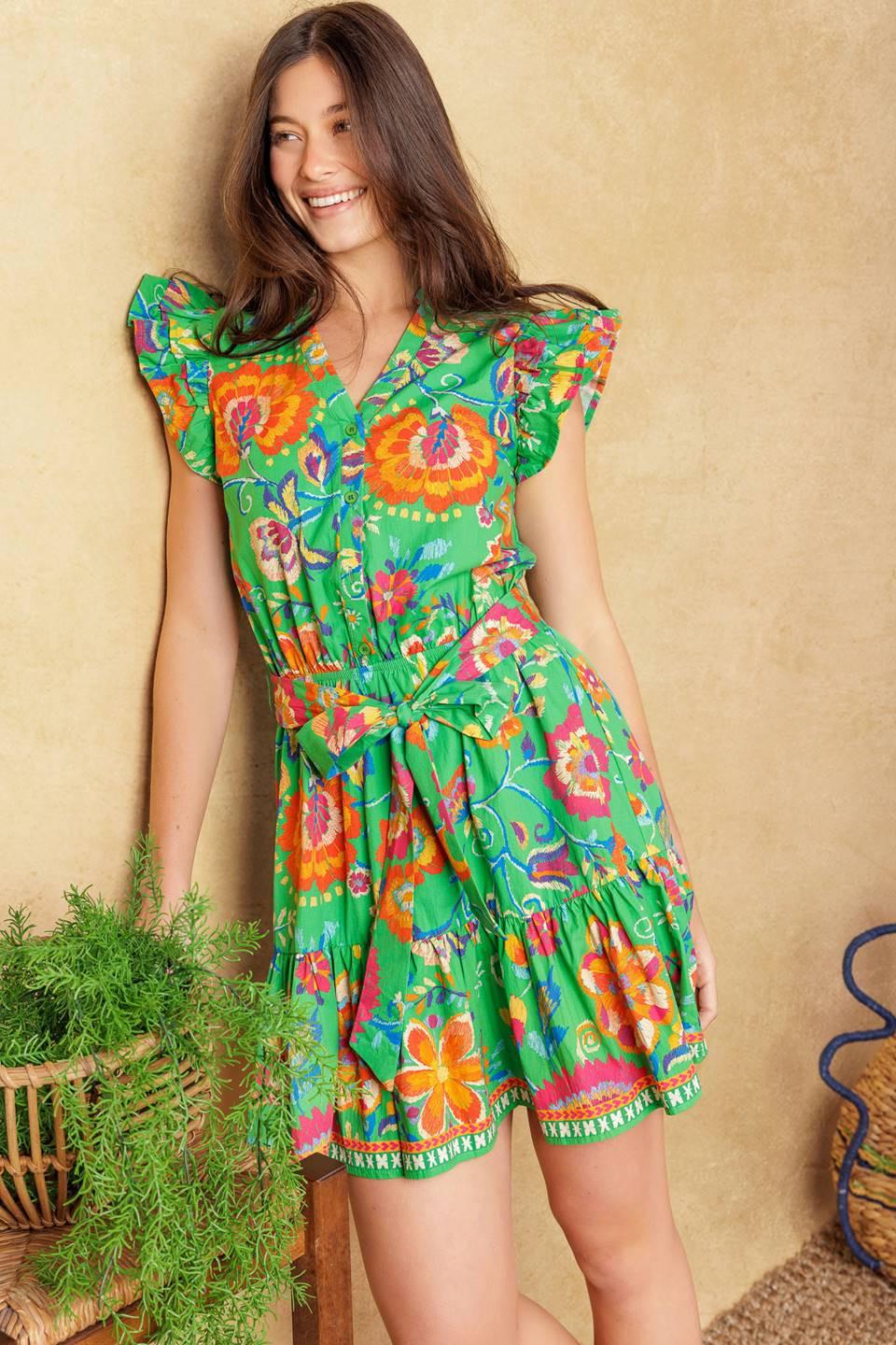 Brighter Days Woven Mini Dress