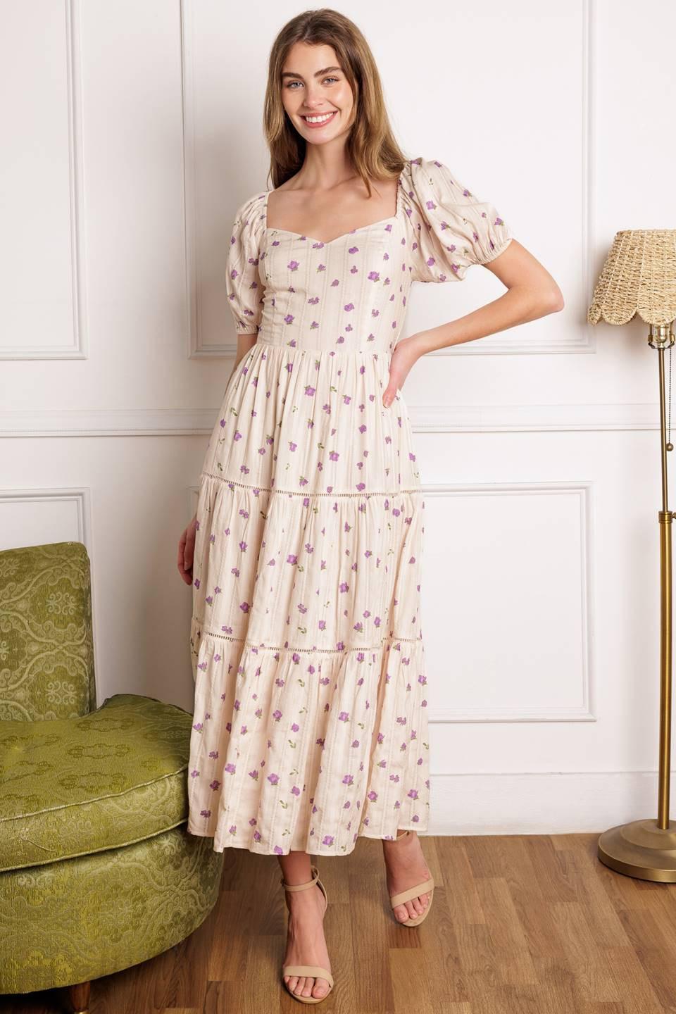 Sunset Gazing Woven Midi Dress