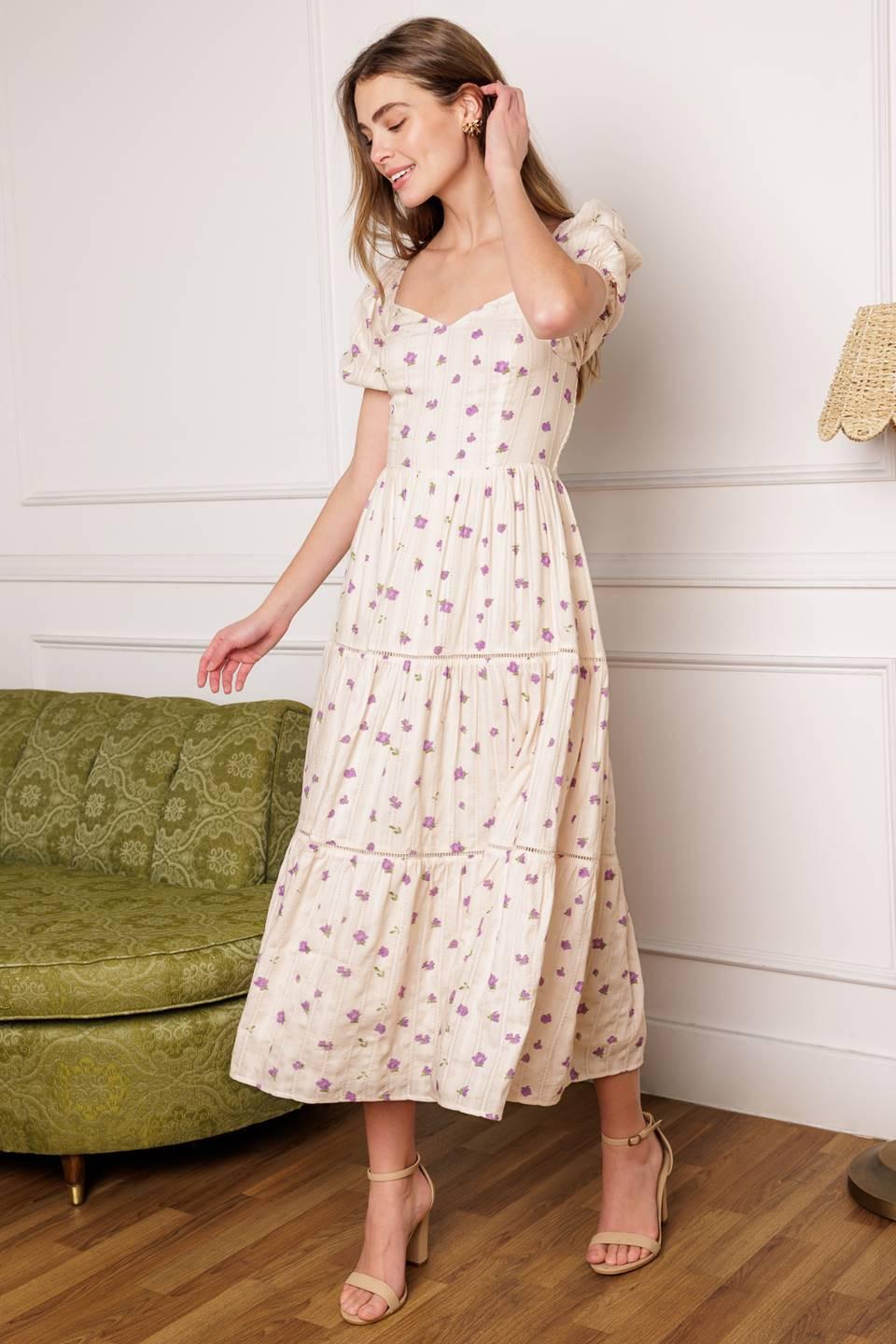 Sunset Gazing Woven Midi Dress