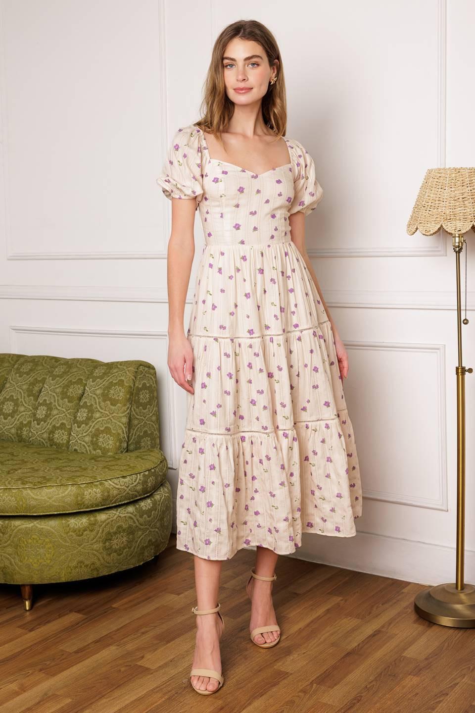 Sunset Gazing Woven Midi Dress