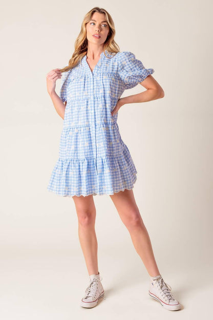 Let's Catch up Woven Babydoll Dress