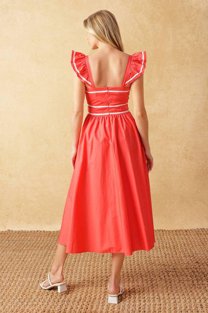 Raising the Bar Woven Midi Dress