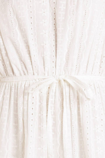 Starlight Soiree Woven Eyelet Mini Dress