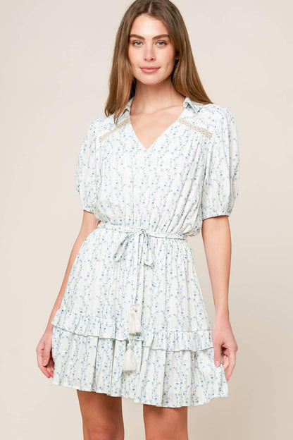 Skyward Blue Woven Mini Dress