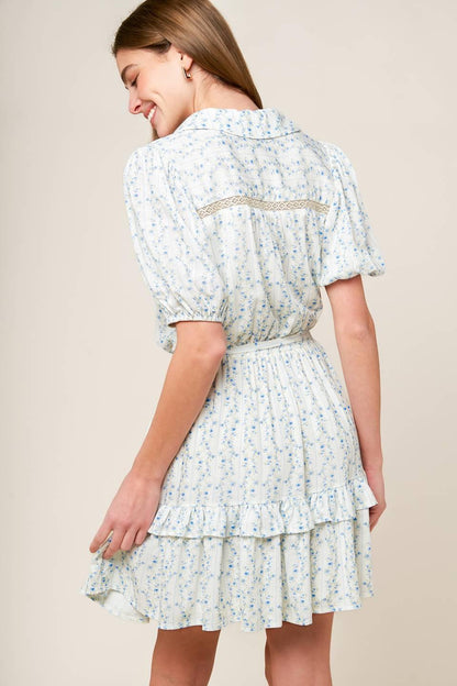 Skyward Blue Woven Mini Dress