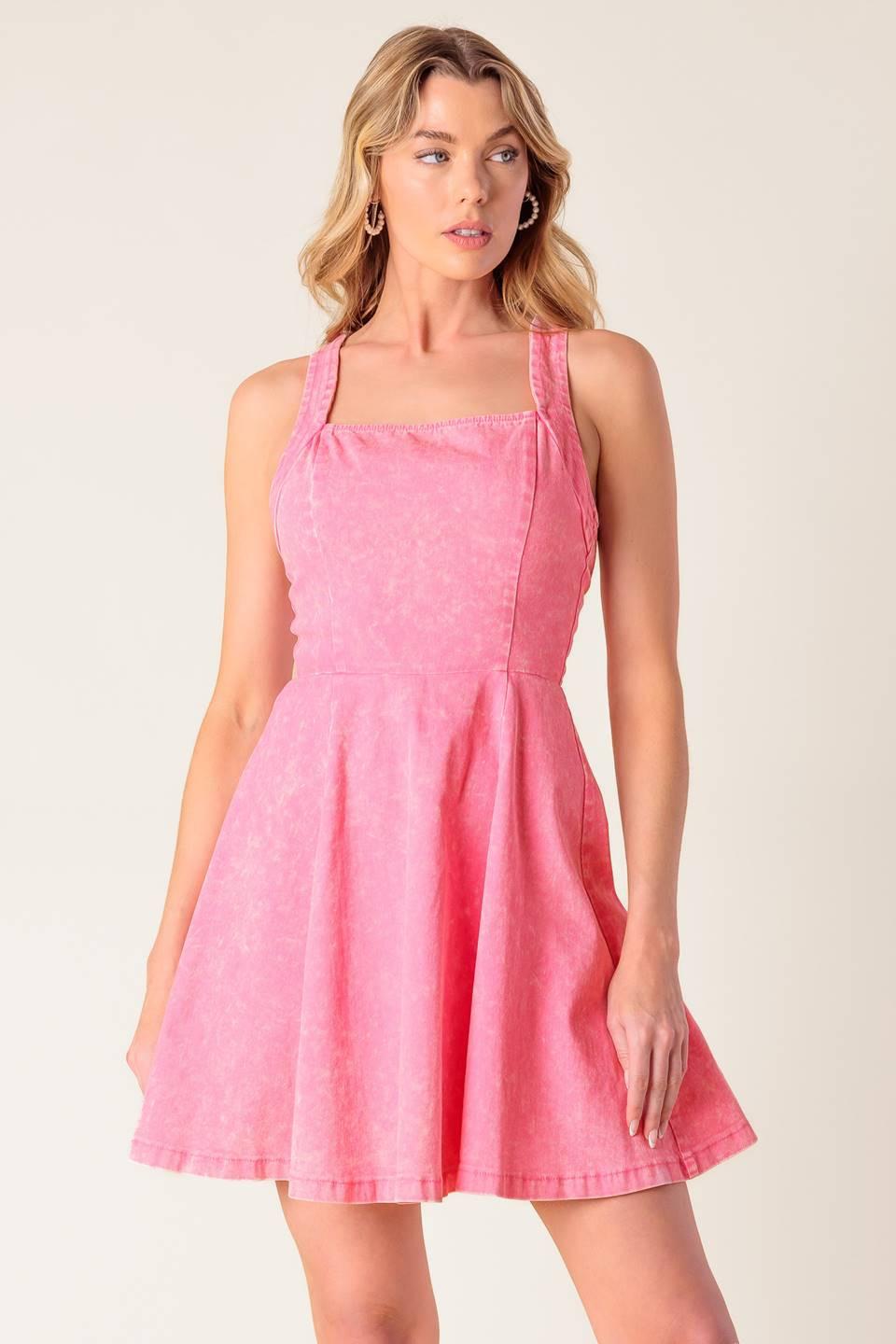 Hibiscus Hideaway Woven Mini Dress