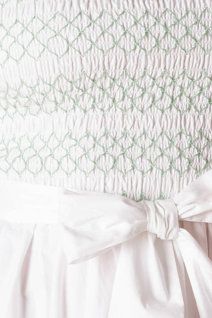 Romina Broderie Woven Midi Dress