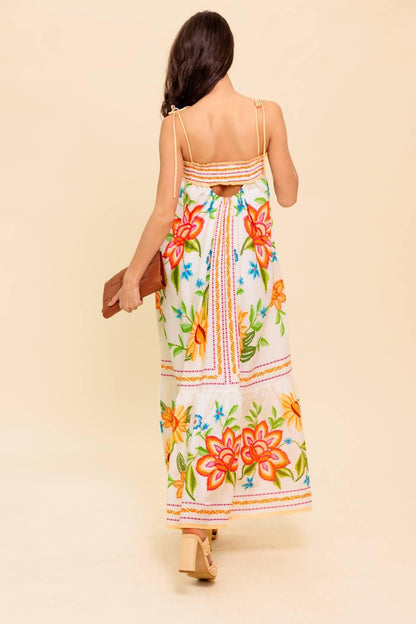Said and Done Ivory Woven Maxi Dress