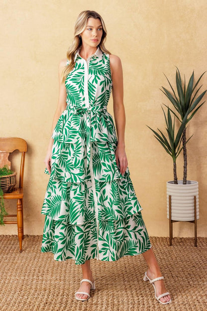 Park Avenue Woven Woven Midi Dress