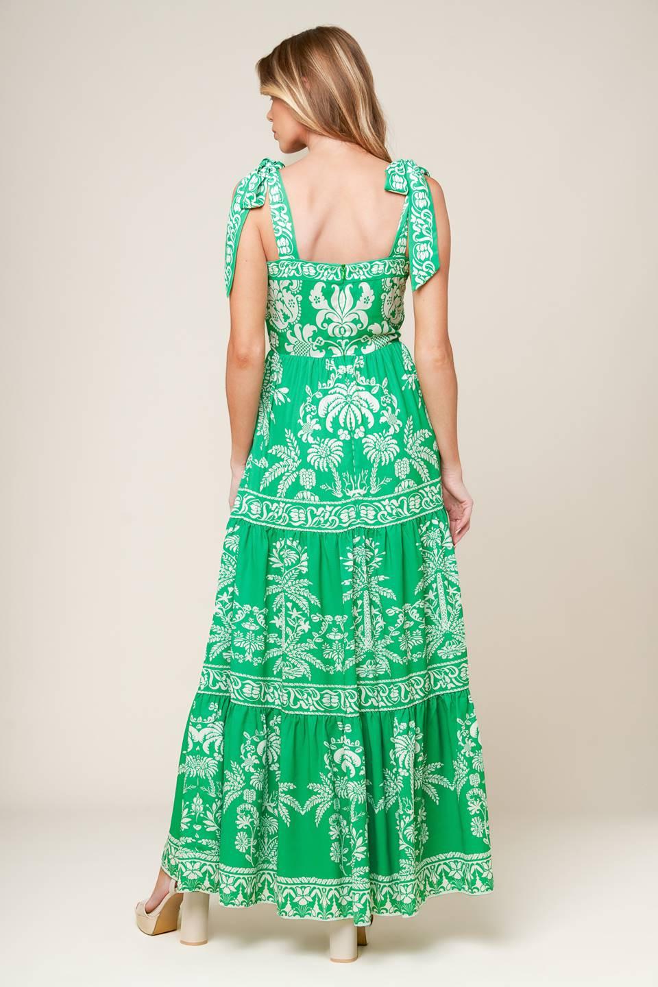Sweet Like Green Woven Maxi Dress