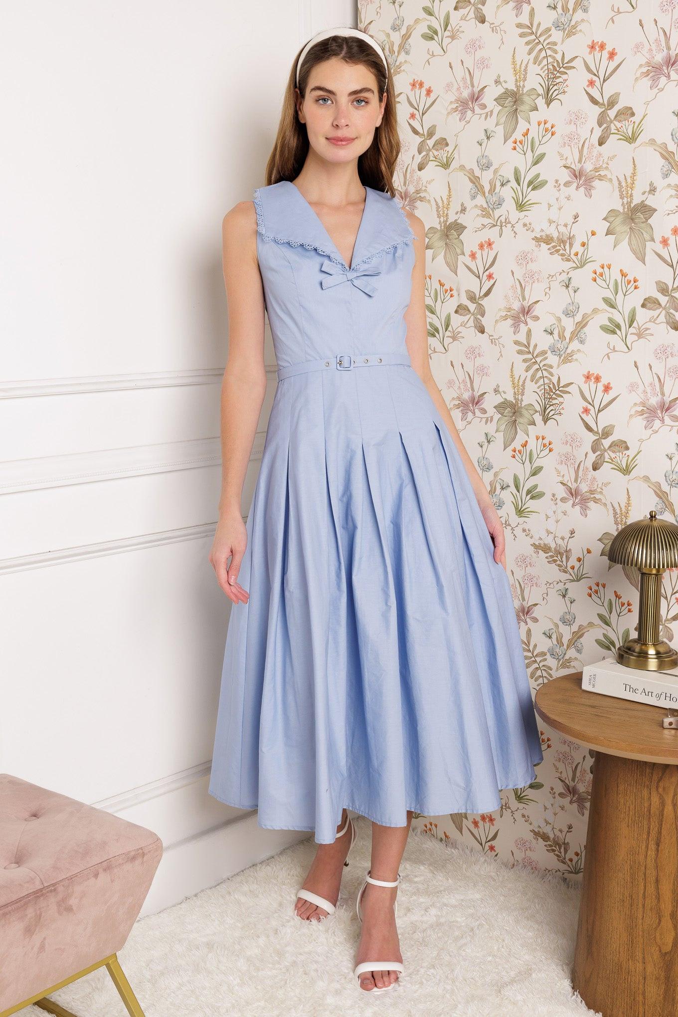 Hopping Islands Woven Midi Dress