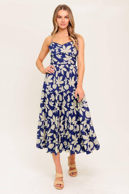 Petals in the Wind Woven Midi Dress