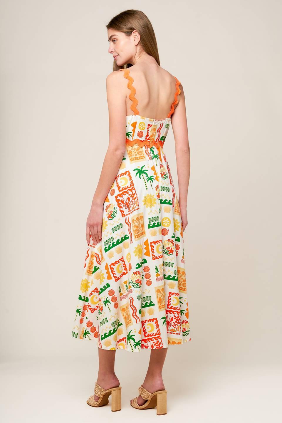 Roaming Around Woven Midi Dress