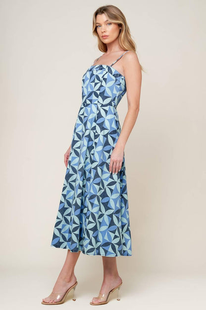 Gwenny Blue Denim Midi Dress