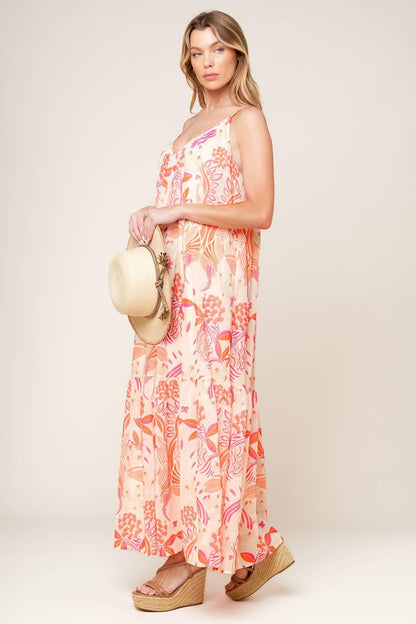 Lauren Secret Garden Woven Maxi Dress