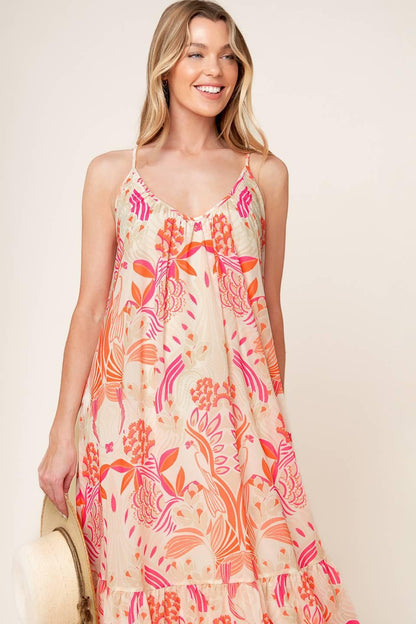Lauren Secret Garden Woven Maxi Dress