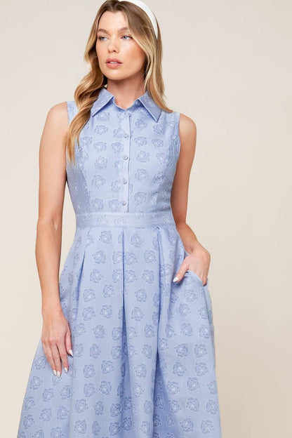 Grand Entrance Woven Midi Dress