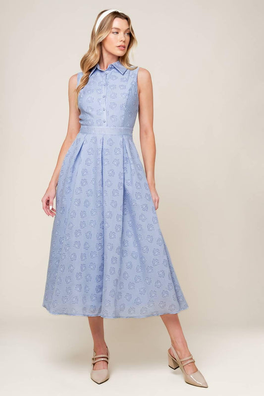 Grand Entrance Woven Midi Dress