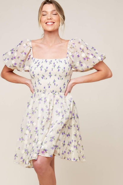Making Connections Cream Woven Mini Dress