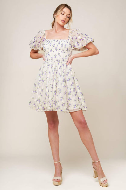 Making Connections Cream Woven Mini Dress