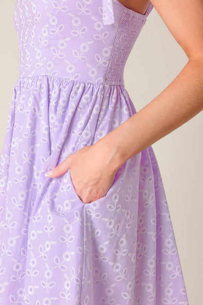 Night to Remember Lavender Woven Mini Dress