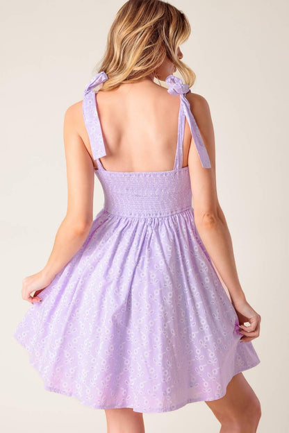 Night to Remember Lavender Woven Mini Dress