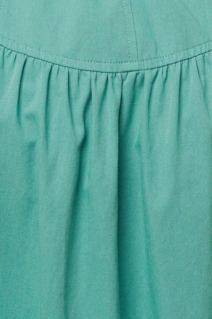 Wishing Well Teal Green Woven Midi Dress