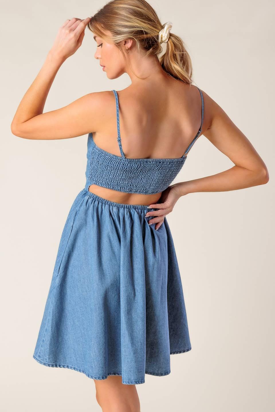 Back in Love Denim Mini Dress – Zulily