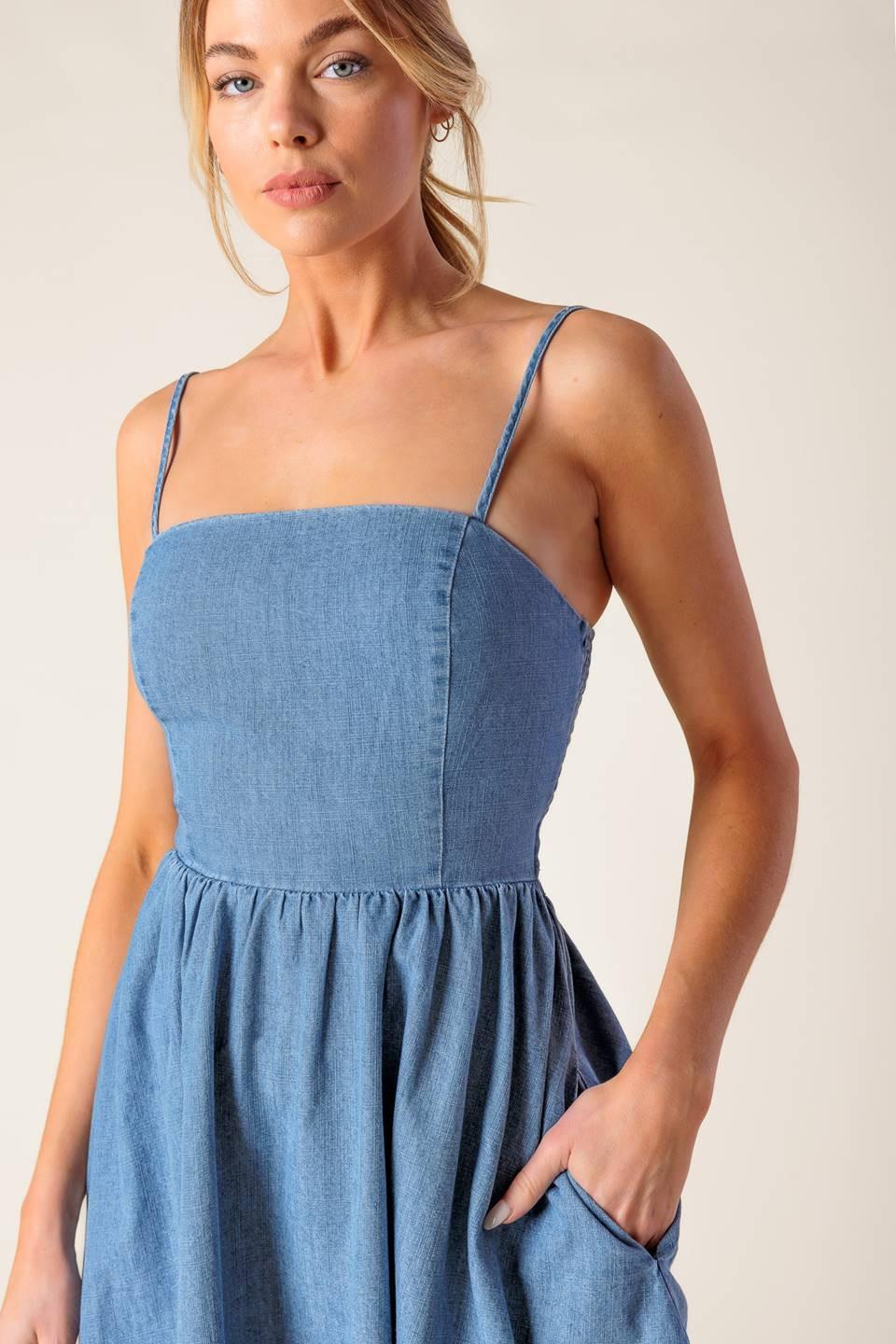 Back in Love Denim Mini Dress – Zulily