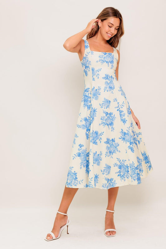 Bluebell Breeze Woven Midi Dress