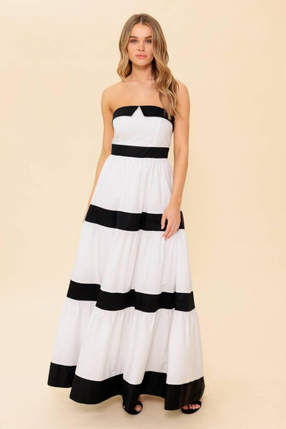 Yours to Keep Color Bloked Maxi Dress