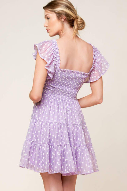 Playfully Posh Lavender Woven Mini Dress