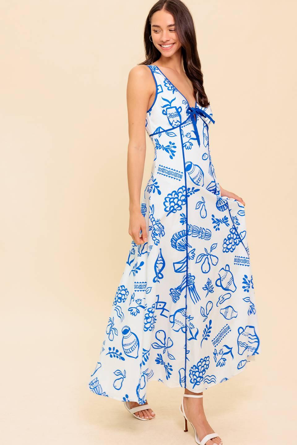 Italian Summer Woven Ankle Dress