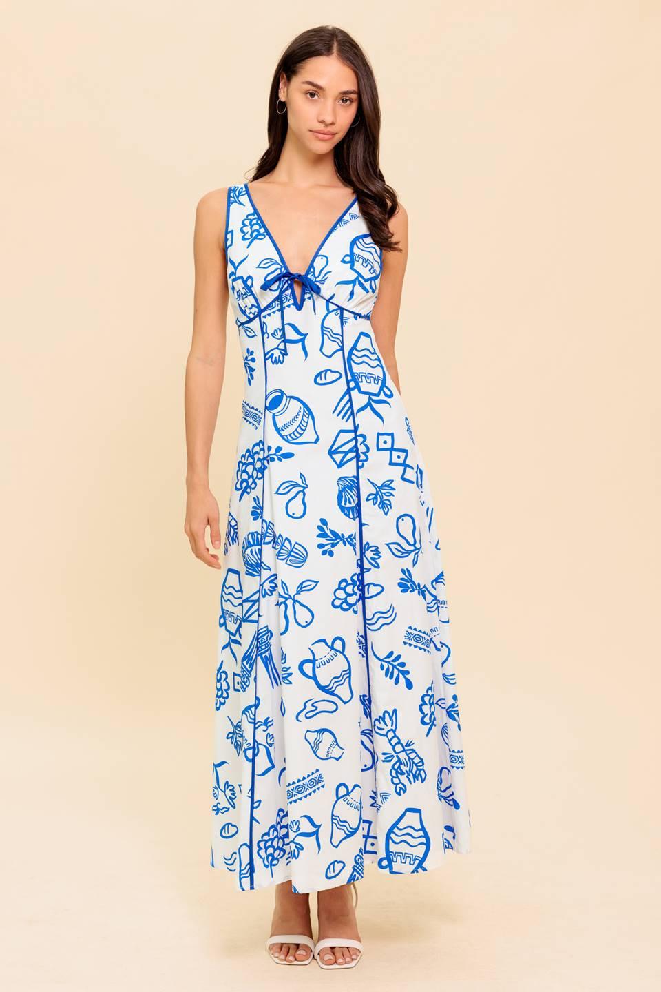 Italian Summer Woven Ankle Dress