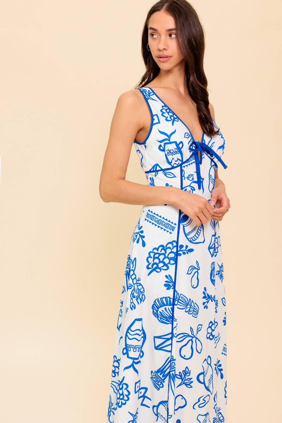 Italian Summer Woven Ankle Dress