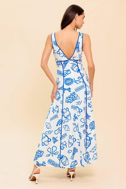 Italian Summer Woven Ankle Dress