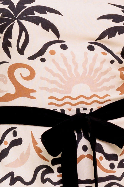 Tropic Noir Woven Mini Dress