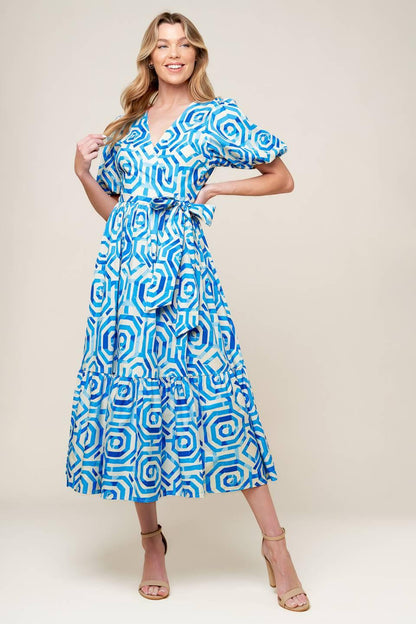 Seasonally Lovely Woven Midi Dress