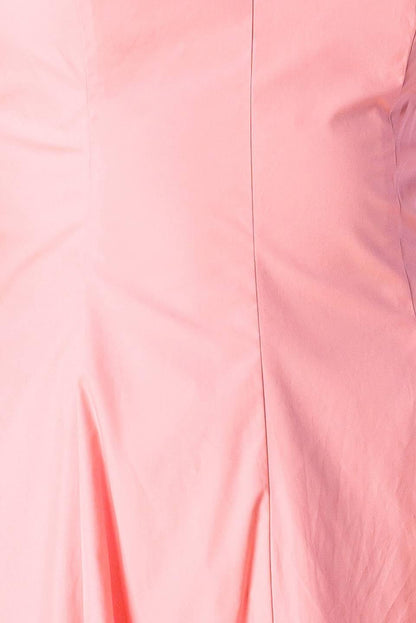 On the Right Track Peach Woven Midi Dress